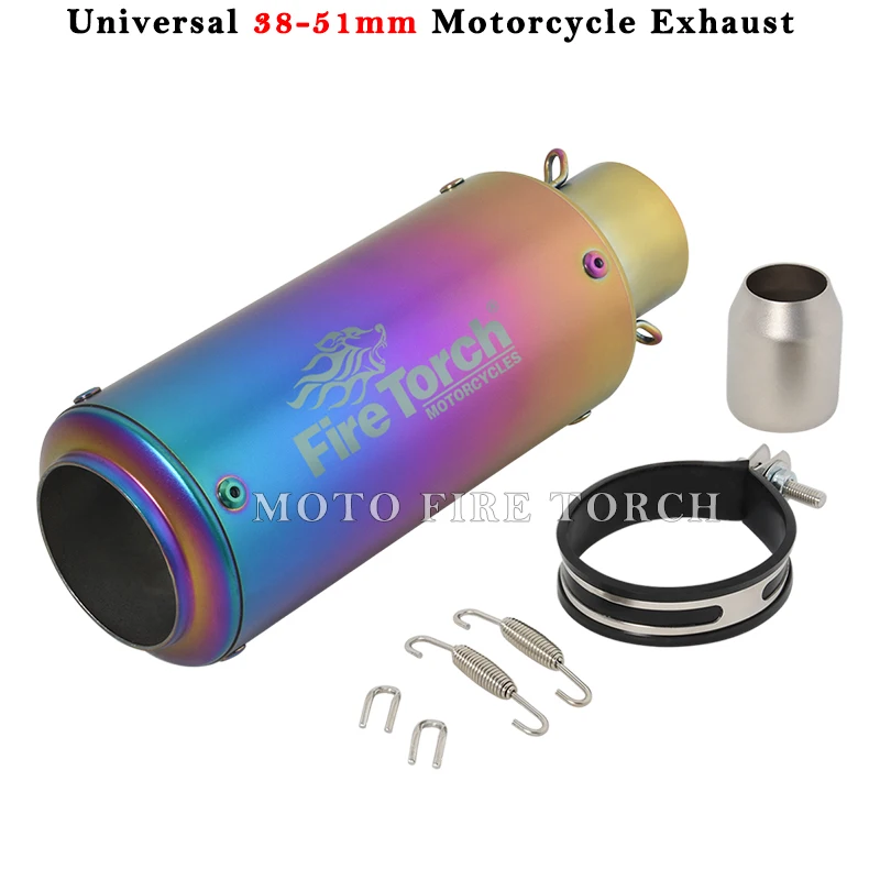 Unviersal 51mm Motorcycle Exhaust Project Escape Modified System Muffler For MSX125 CBR150R GSXR1000 MT-07 DUKE 790  ZT125 G U