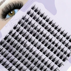 Individual Lashes 160 Clusters Soft Ribbon Segmented False Bundles Eyelashes DIY Individual Clusters Lash Extensions