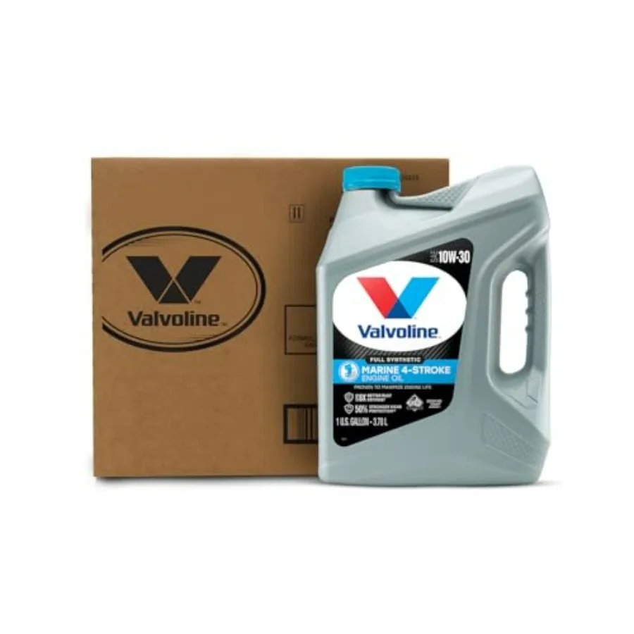 

4-Stroke Marine Full Synthetic Engine Oil 1 Gallon Pack of 3 Blue High Performance Lubricant for Boats