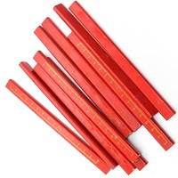 10pcs Octagonal Square Red Pencil Set Carpenter Woodworking Drawing Tools Carpentry Specific Octagonal Square Pencil