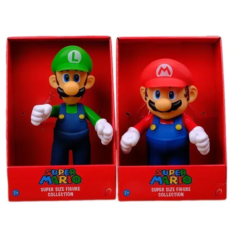 Figurines en PVC Super Mario Bros pour enfants, jouets de dessin animé, Luigi, Yoshi, poupées modèles, cadeaux d\'anniversaire