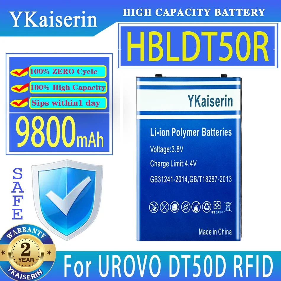 

Аккумулятор ykaisin HBLDT50R 9800 мач для UROVO DT50D, терминал для сбора данных с радиочастотной идентификацией, цифровая батарея