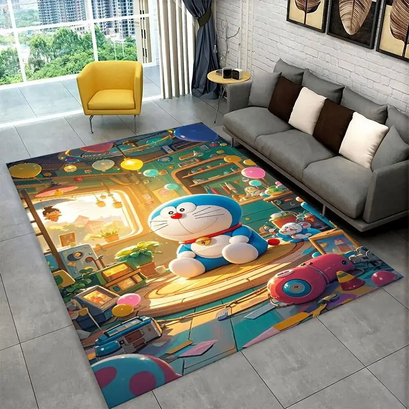 Dream D-Doraemon Cartoon Non-Slip Area Rug for Living Room,Bedroom,Playroom,Soft Carpet Floor Mat Home Decor Rug  Room