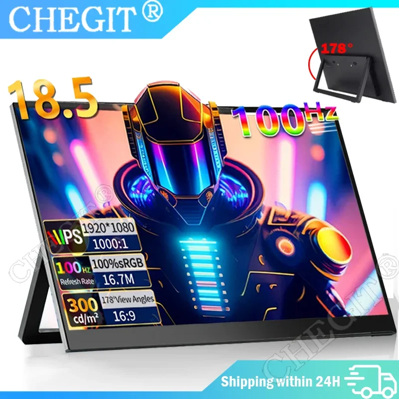 

18.5inch 100Hz Portable Monitor 100%sRGB IPS Screen Gaming Extended DisplayType-C HDMI for Mac Laptop PC Switch Xbox PS4/5 Xbox