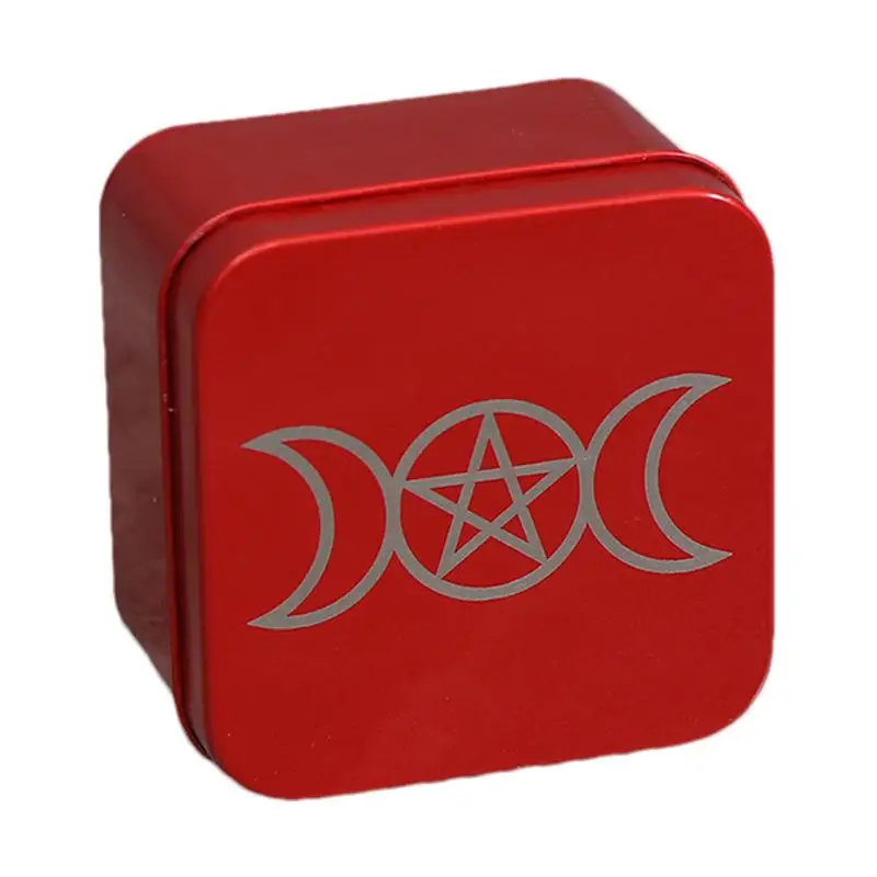 1pc storage box Tarot Card Holder Box Decorative Storage Bin Moon Star Pattern Mini Iron Jewelry Organizer ForDesktop Organizing