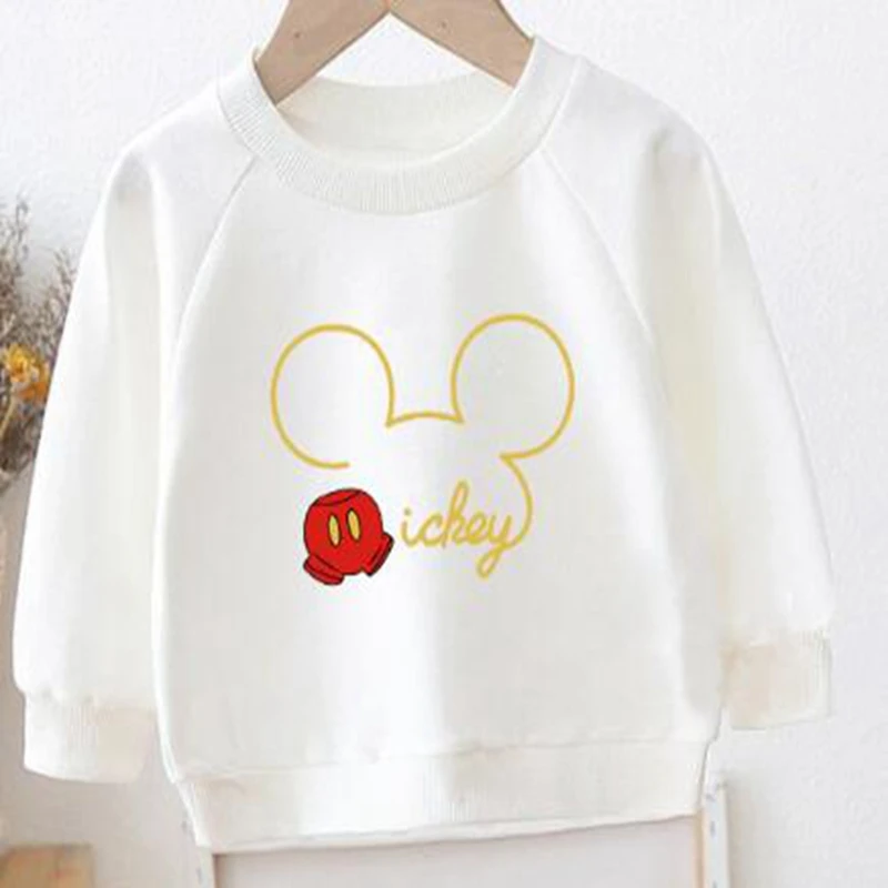 Kid Boy Long Sleeve Tshirts Baby Girl Spring Autumn Sweatshirt Clothes Cartoon Mickey Mouse Minnie Donald Cotton Tee Pajama Tops images - 6