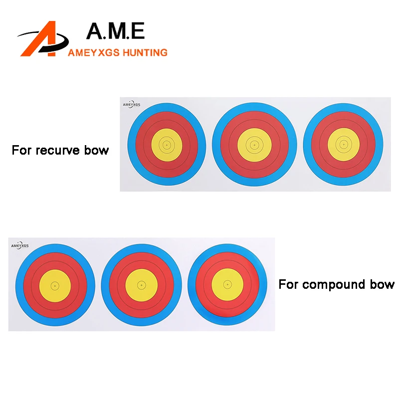 

5/10/20pcs Archery Target Paper Competition Special Target Paper Non-reflective for Compound Recurve Competition Objective Paper