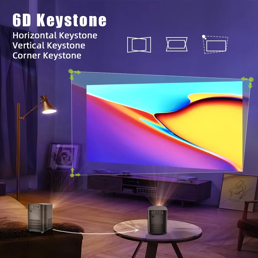 BYINTEK X20 Mini Pocket Projector Portable 720P Home Theater Beamer With Input Port Convenient Android 9.0 OS Supported