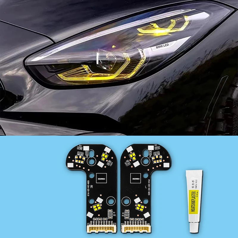 

for BMW G29 Z4 CSL Yellow DRL RGBW multicolor LED boards daytime running lights Lemon Yellow Red Amber sDrive20i M40i