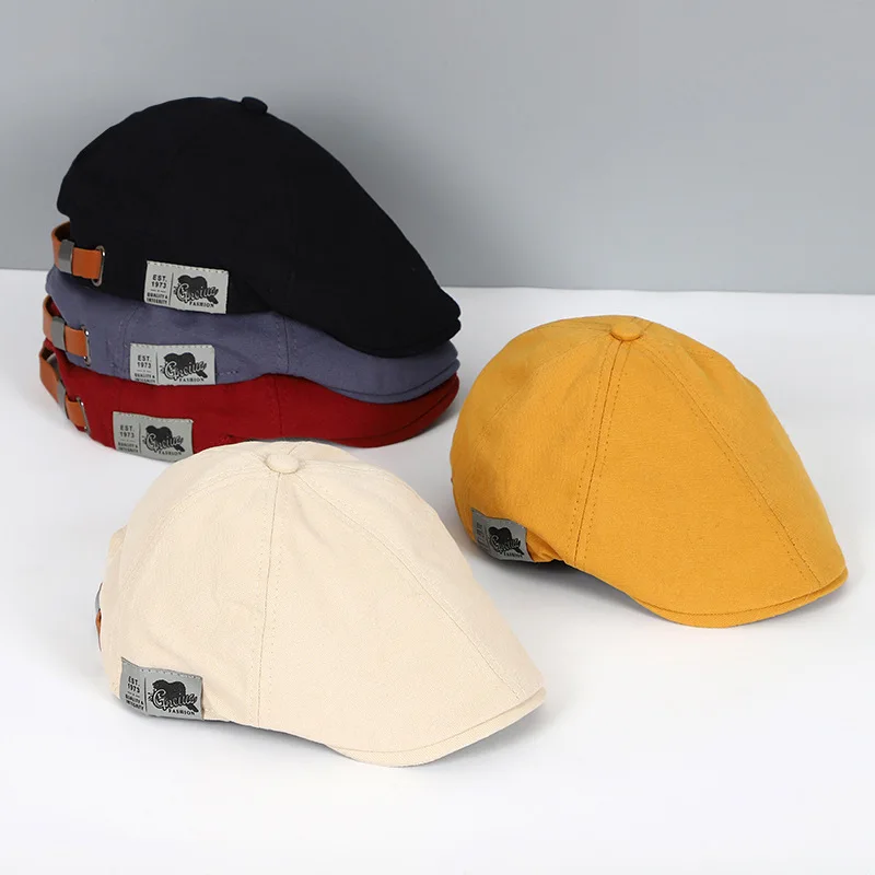 

Cotton Peaky Summer And Autumn Berets British Western Style Ivy Cap Retro Classic Men Women Japanese Street Trend Wearing Hats