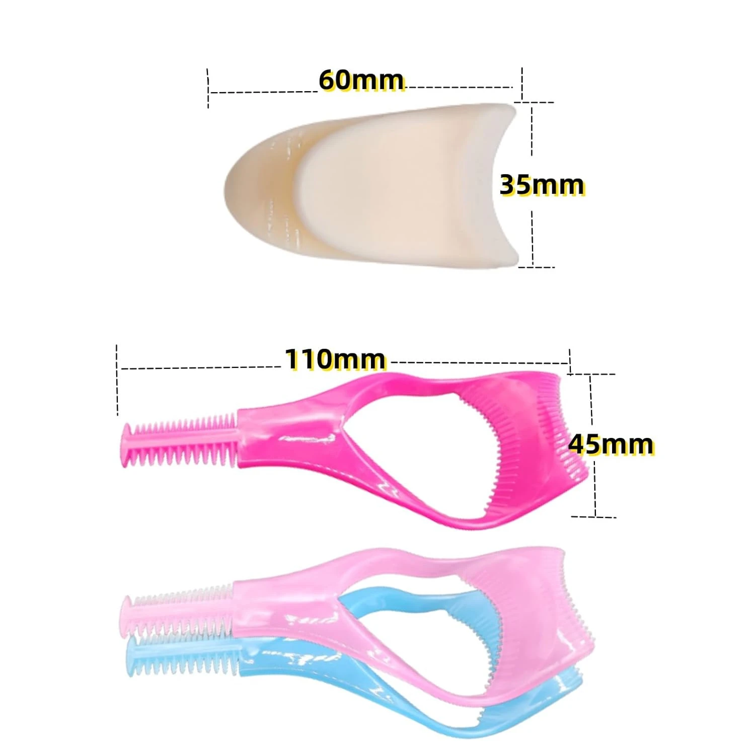 뛰어난 위쪽 및 아래쪽 속눈썹을 위한 고급스러운 3-in-1 마스카라 어플리케이터 - 이 편리함으로 아름다움을 쉽게 향상시킵니다.