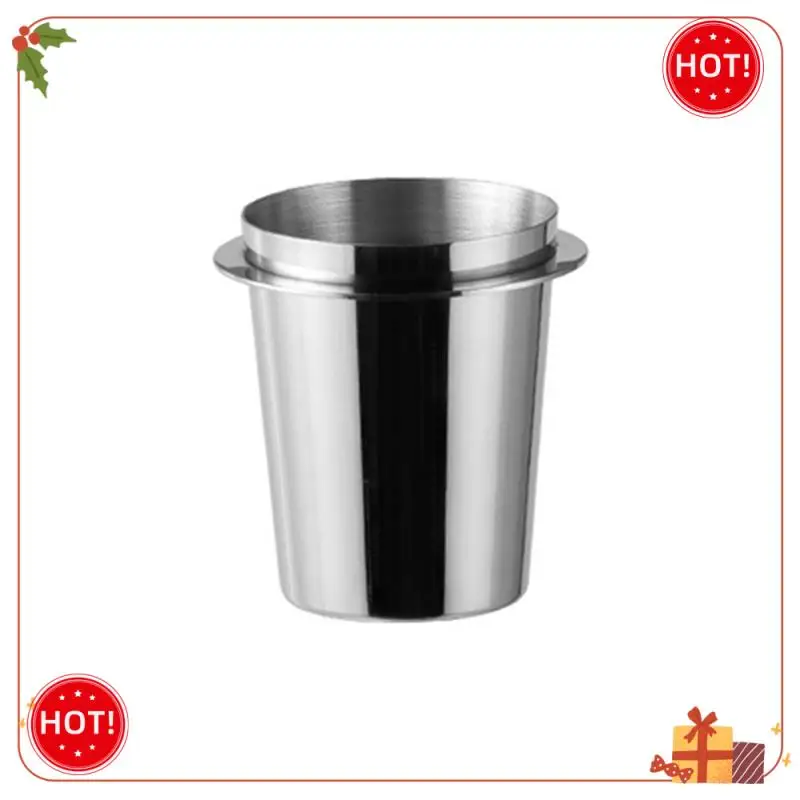 كوب جرعات القهوة ABLE-Silver 58 مم، كوب قهوة من الفولاذ المقاوم للصدأ، كوب نقل من الفولاذ المقاوم للصدأ، جامع مسحوق عالمي سهل الاستخدام