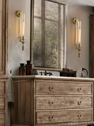 Lussuosa lampada da parete in rame puro per interni, sfondo decorativo, lampada da parete per soggiorno, corridoio, sala, balcone, camera da letto