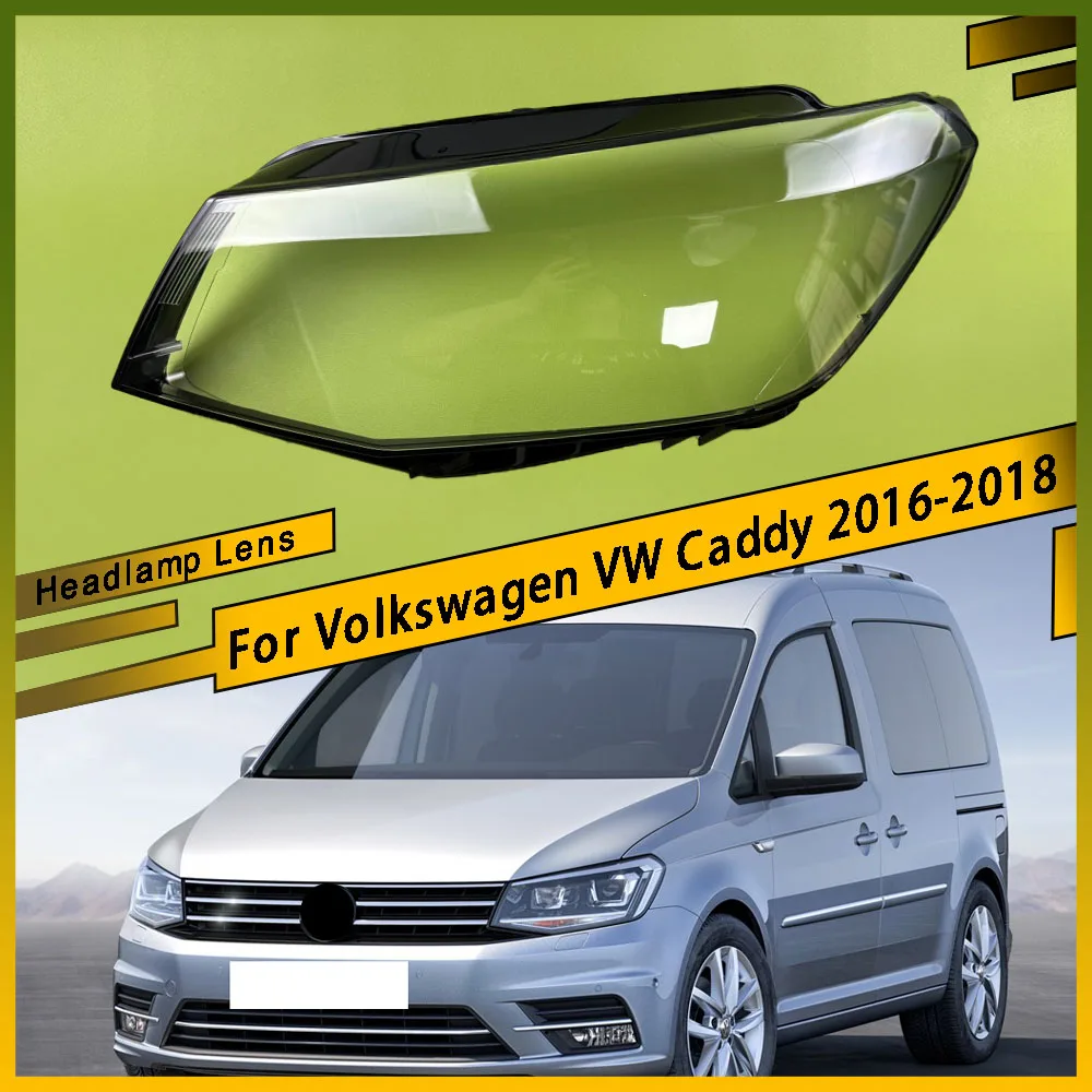 

For Volkswagen VW Caddy 2016 2017 2018 Left Right Headlamp Headlight Lens Cover Front Transparent Lampshade Headlamp Cover