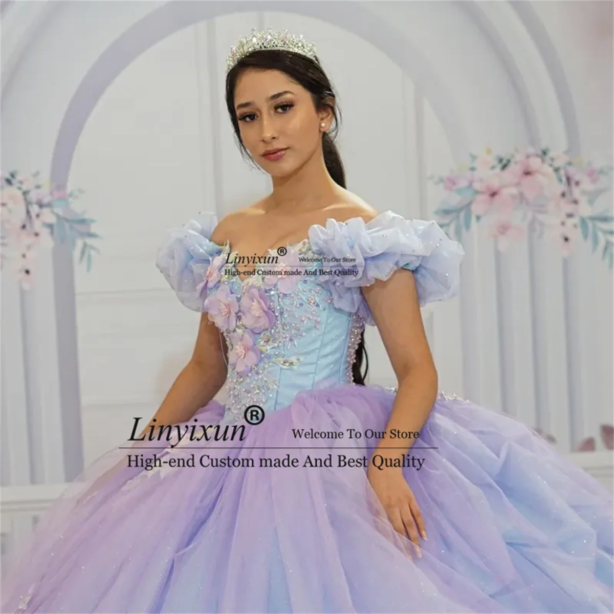 Vestidos de Quinceañera de lujo, vestido de baile de princesa, cuentas de cristal, sin mangas, vestidos de graduación de cumpleaños, dulces, Arabia Saudita, dorado