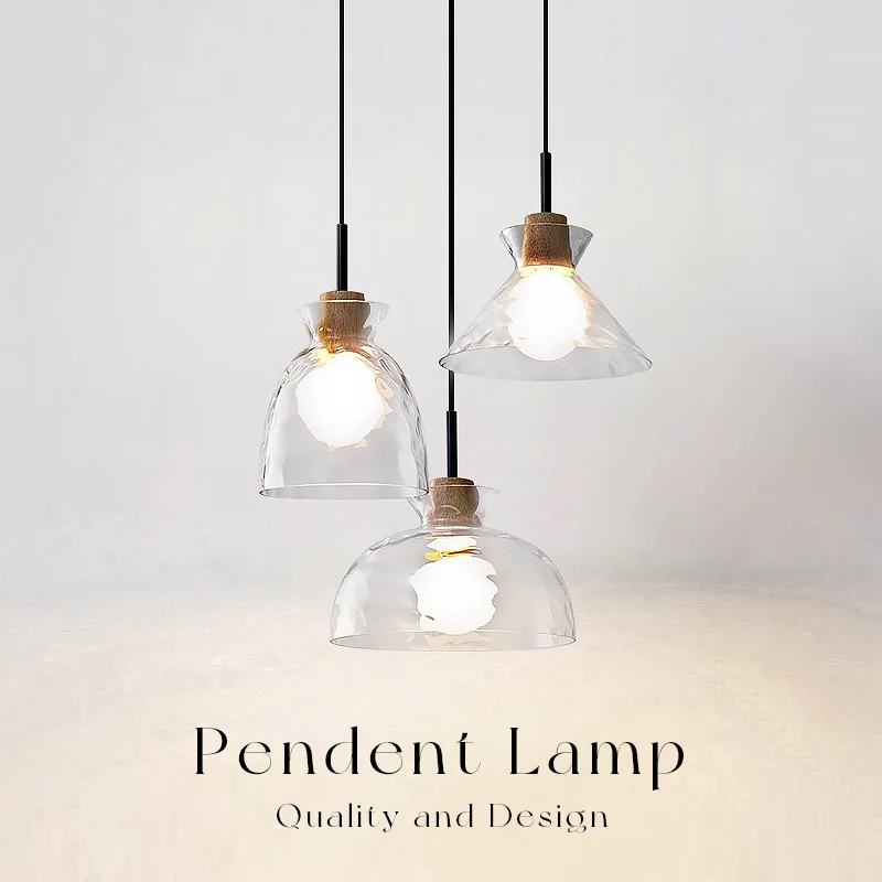 

Wabi Sabi Style Restaurant Pendant Light Modern Retro Glass Dining Table Bar Counter Home Light Nordic Style Lighting Fixture