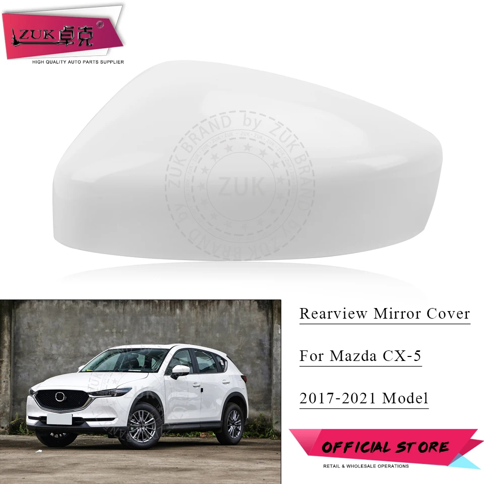 Image of Auto Zubehör Flügel Rückansicht Seiten Spiegel Abdeckung Tür Äußeren Rück Gehäuse Kappe Für Mazda CX5 CX-5 KF 2017 2018 2019 2020 2021
