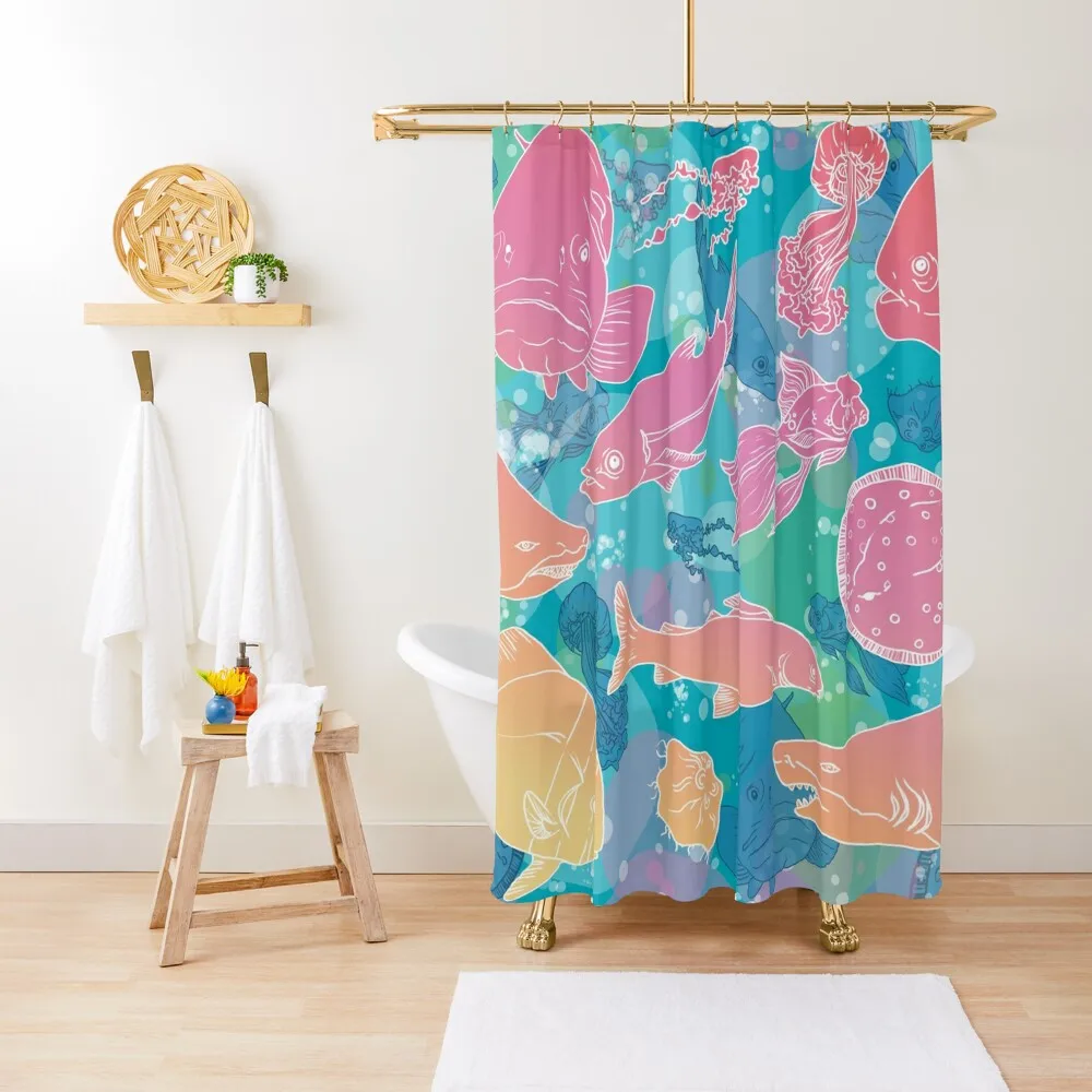 

Rainbow Fish Shower Curtain For Bathroom Shower Waterproof Bathroom Shower Bathtub Modern Accessory Bathrooms Curtain
