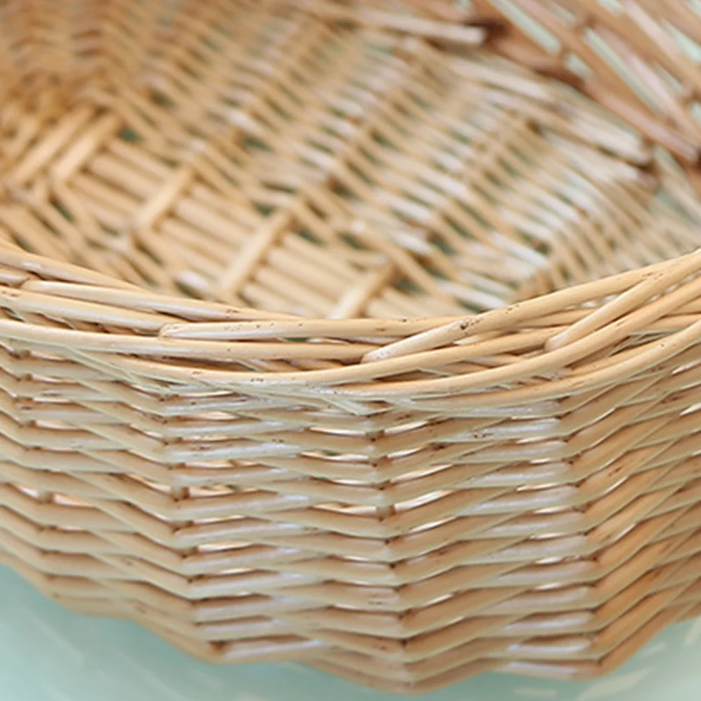 Cestino da picnic in rattan, contenitori per sacchetti a cono dolce, contenitori per donazioni in legno, contenitore per il pane