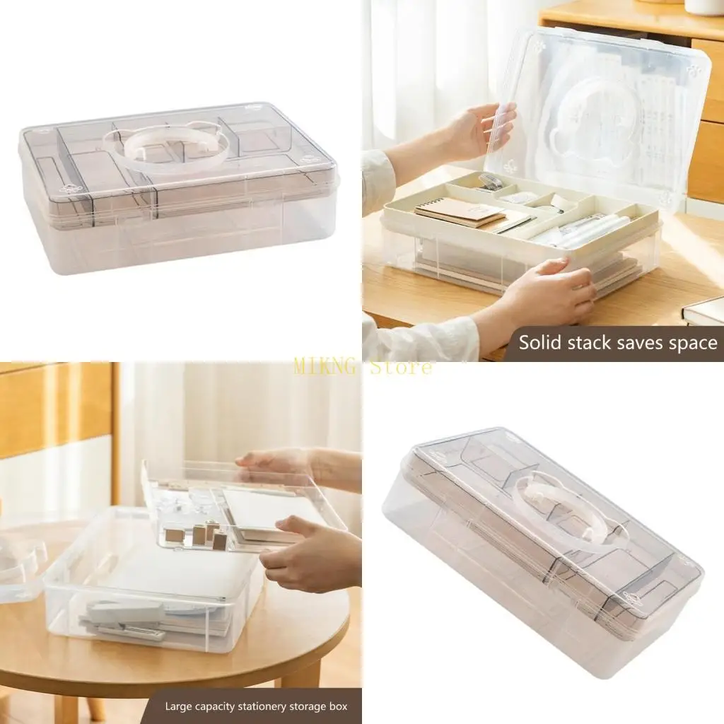 

Двухслойный органайзер с ручкой, штабелируемый контейнер для хранения, лучшая распродажа