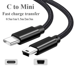 USB Type C to Mini USB Adapter Cable for Camera MP3 MacBook Pro HDD Charging Cable Data Transfer Connector Type-c Mini USB Cable