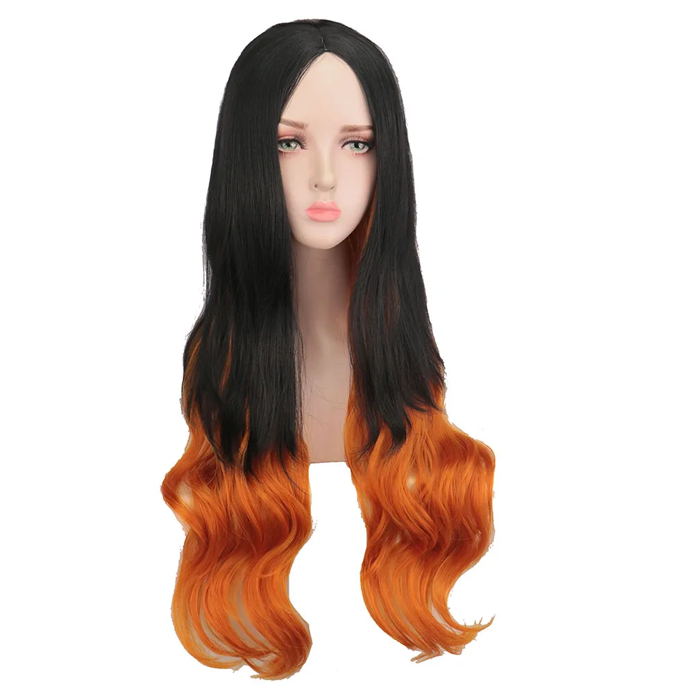 Anime Demone Slayer Kimetsu No Yaiba Kamado Ne.zu.ko Parrucca Cosplay Donne Capelli sintetici resistenti al calore Parrucche di Halloween Festa in costume