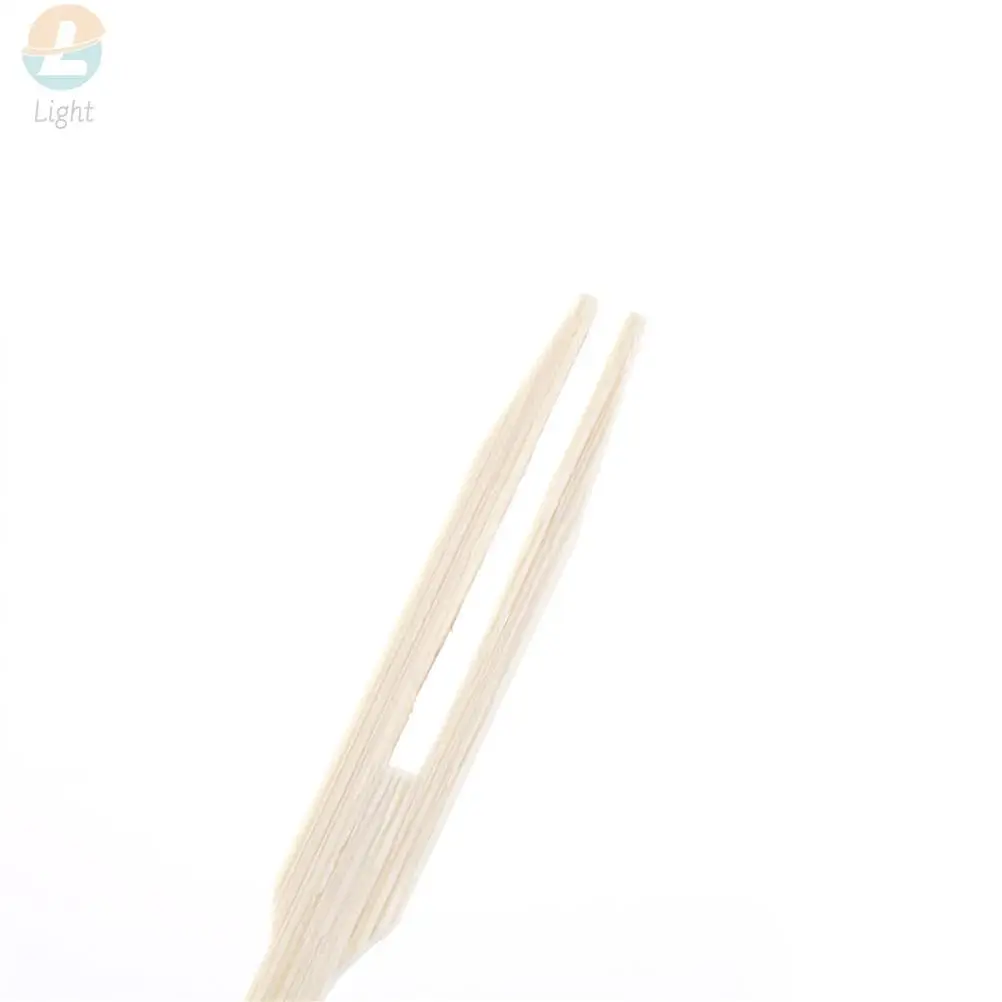 100 PCS Pure Disposable Wooden Fruit Fork Dessert Cocktail Fork Set Party Home Household Decor Tableware Supplies