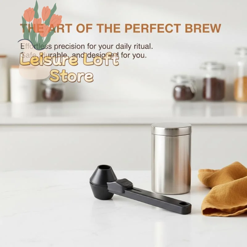 Coffee Powder Scoop with Funnel Non Spill Design for Milk Supplements Easy Filling Smooth Pour Kitchen