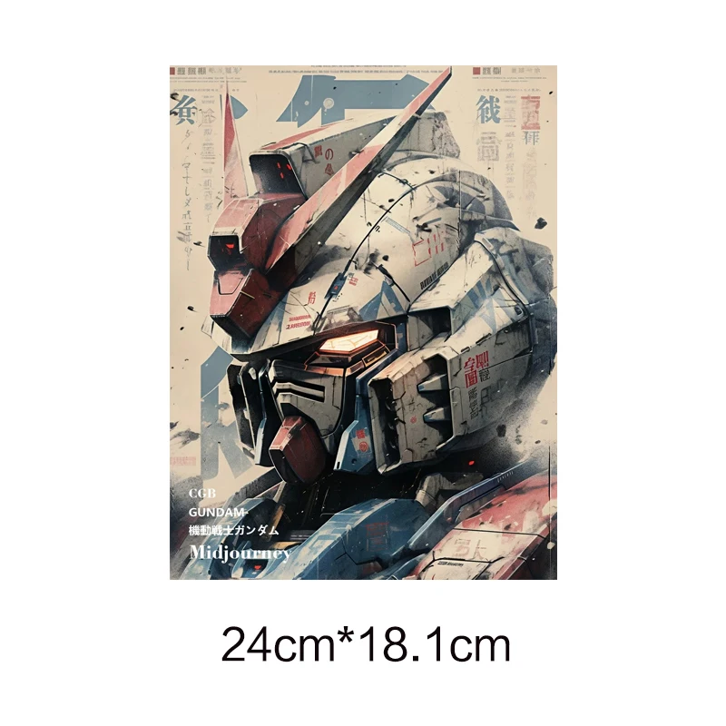 Anime robot Mech Warrior plakat moda naklejka DTF naprasowanki na ubrania prasowanie na koszulka DIY zmywalna naszywka winylowa dziewczyna i chłopiec