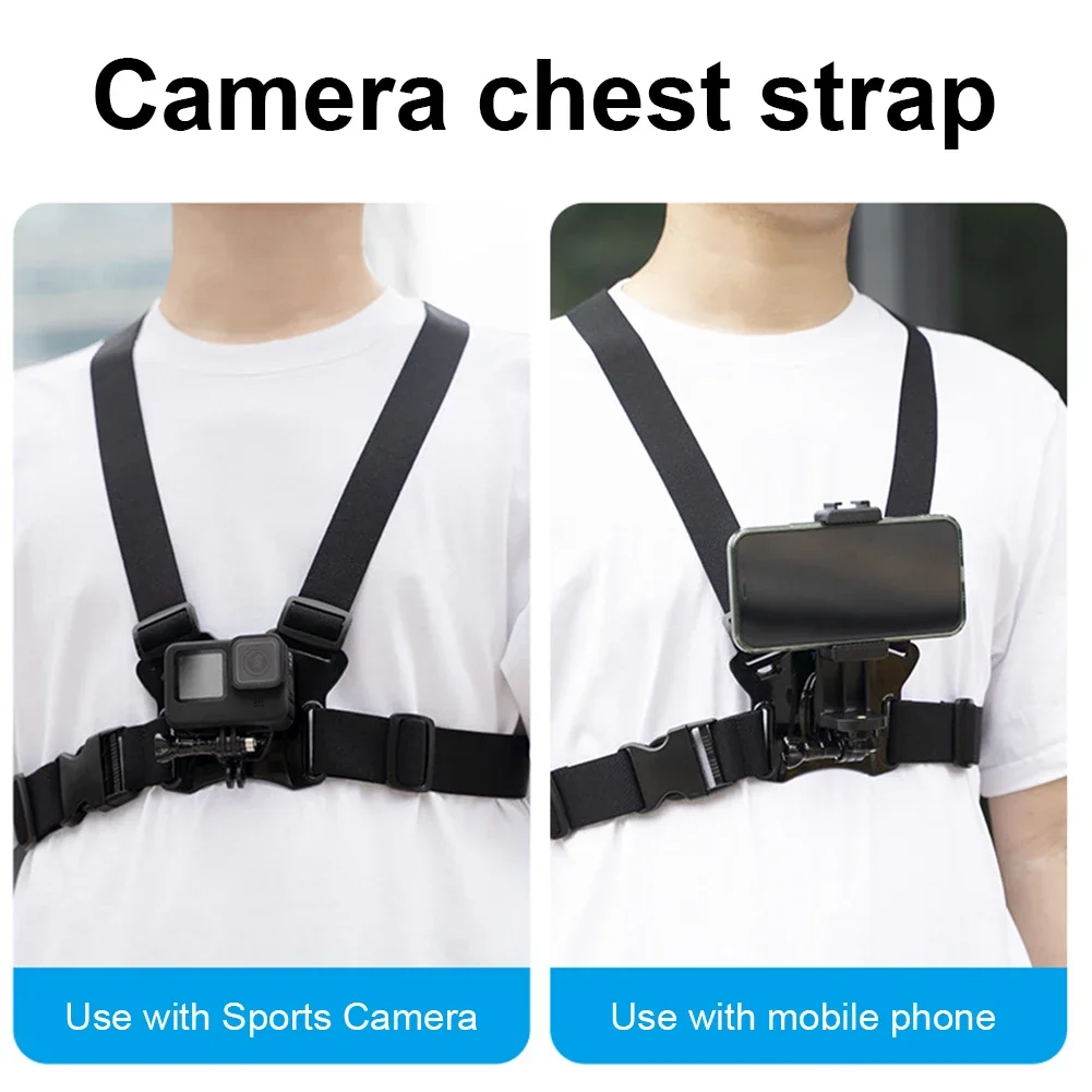 Chest Strap Mount Belt for GoPro Hero 10 9 8 7 6 5 Insta360 SJCAM EKEN DJI OSMO Action 2 Camera Chest Harness Strap Accessories