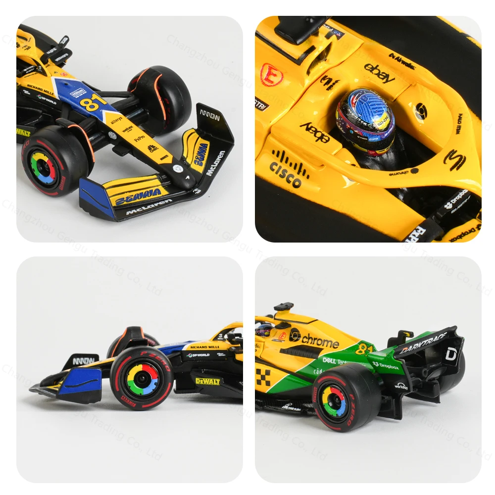 Bburago 1:43 McLaren 2024 MCL38 Monaco GP F1 Formule Racewagen Statische Simulatie Diecast Legering Model Auto Acryl Doos