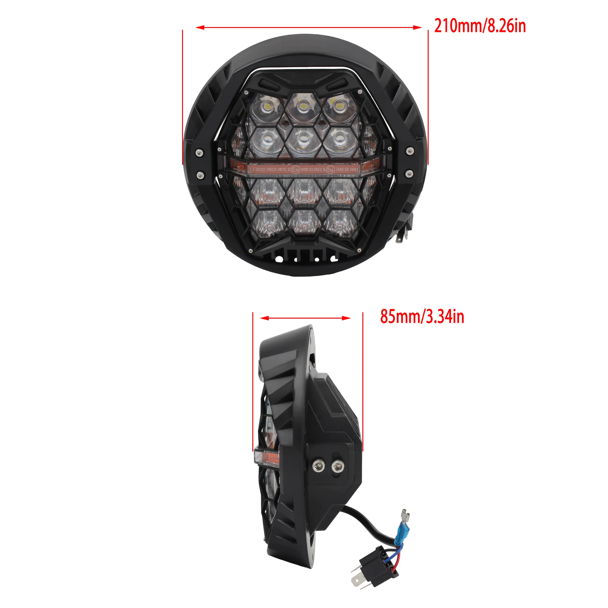 Motorcycle Headlight 7 Inch Baja Headlight For Harley Davidson Dyna Switchback High/Low Beam DRL Road Glide Headlight LED Parts