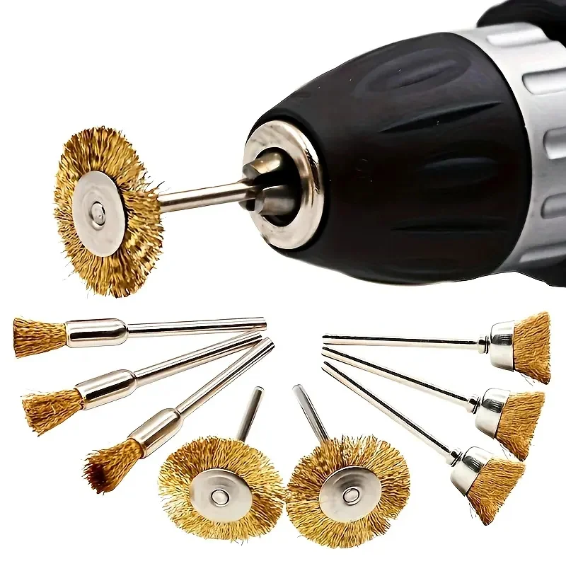 

36 шт., щетки из проволоки для шлифовальной машины Dremel, роторный электрический инструмент, гравер, аксессуары, металлообработка