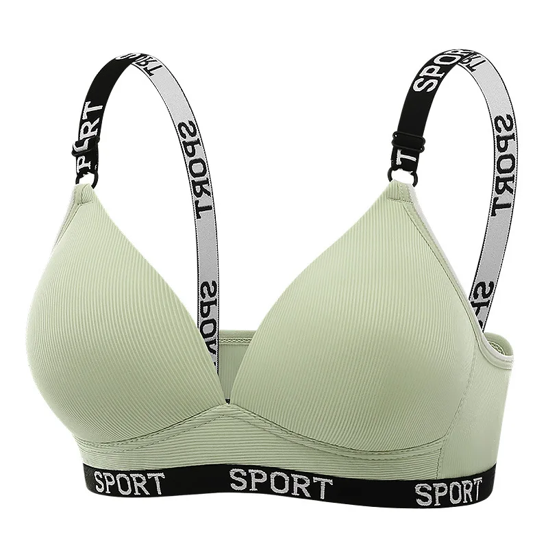 Intimo per il commercio transfrontaliero da donna stile sottile senza anelli in acciaio comodo reggiseno pieghevole con tracolla reggiseno sportivo traspirante