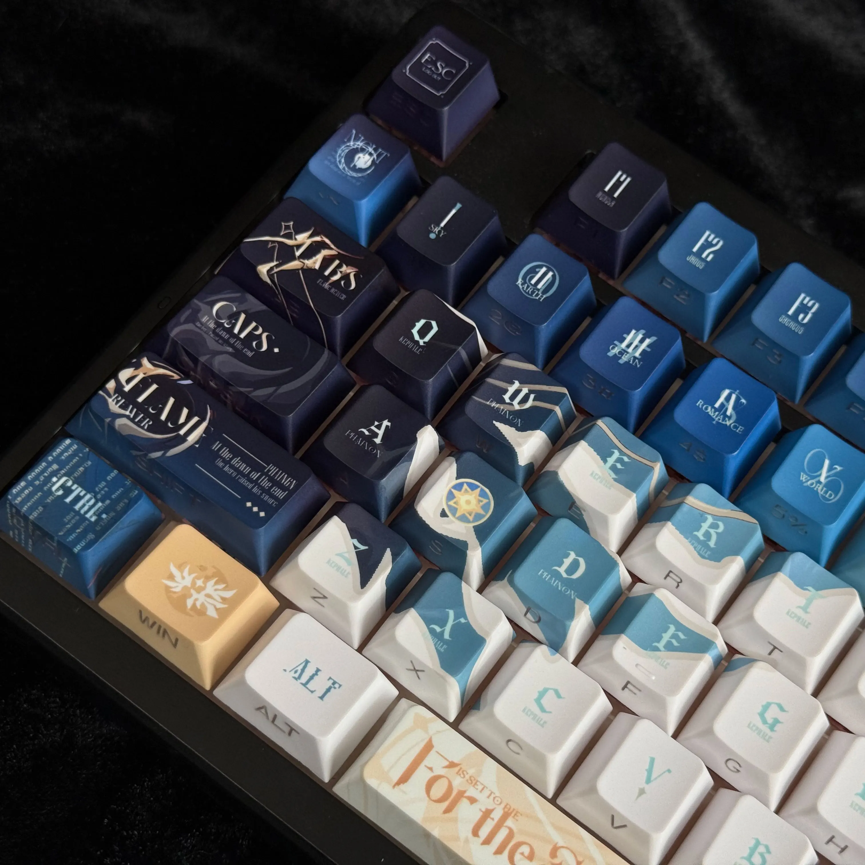 

120-клавиш Honkai: колпачки для клавиш Star Rail Phainon Theme Keycap Аниме Game Key Cap PBT DYE SUB Cherry MX Switch для механической клавиатуры