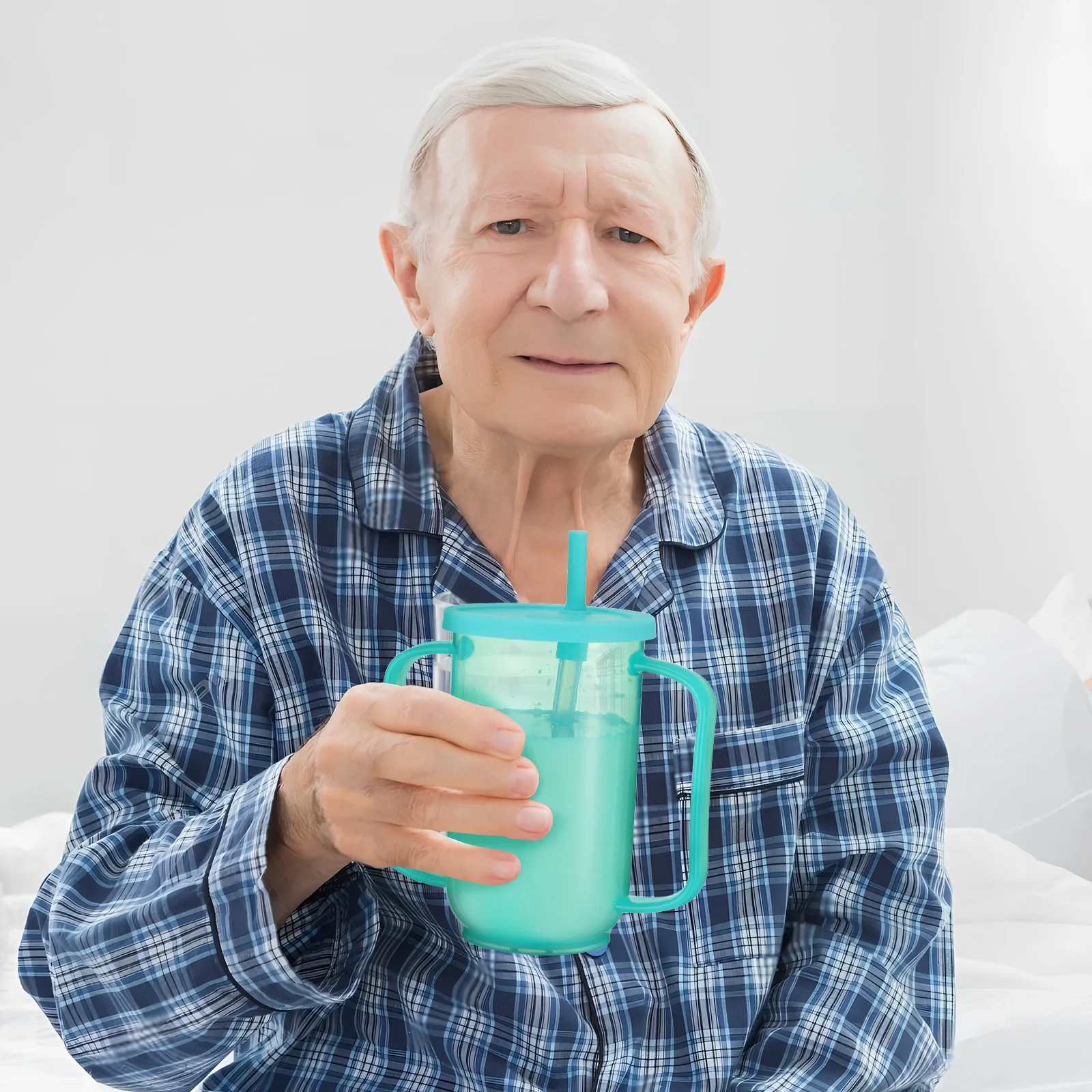 

Nursing Cup for Disabled Adults Handicap Drinking Cups Spill Proof Choking-Prevent Portable Feeding Mug Unbreakable Cup Elderly