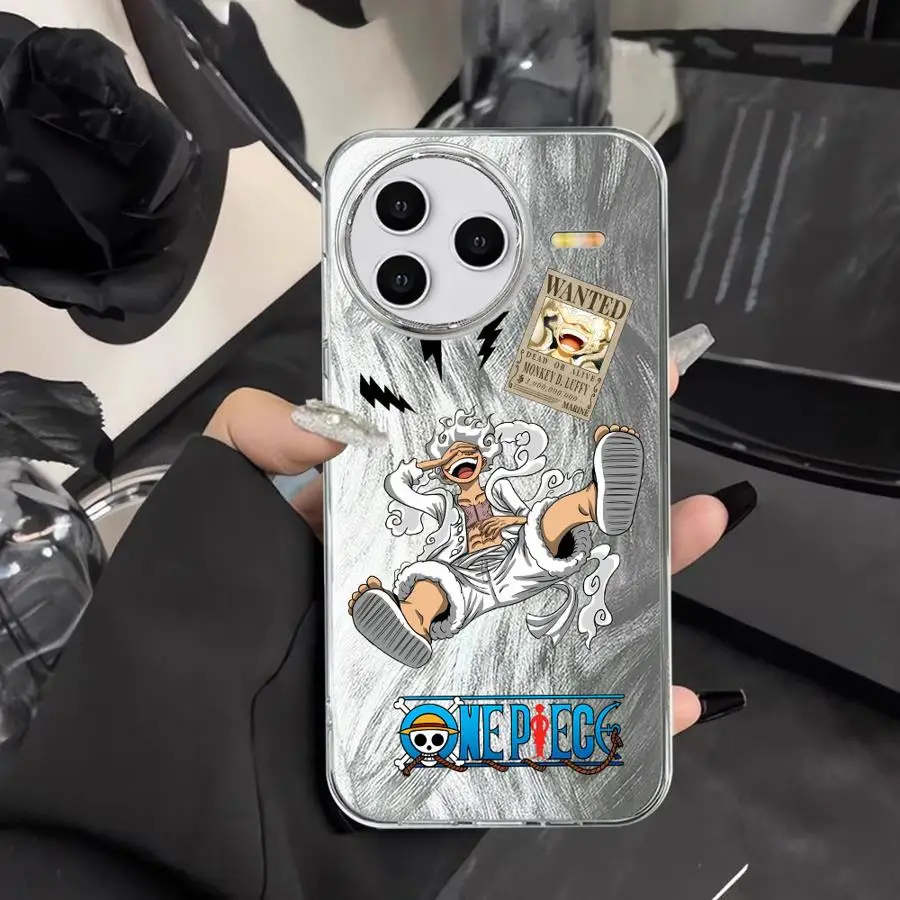 حافظة هاتف لهاتف Redmi 14C A3x 13C K80 Pro Note 9 10 Pro غطاء ناعم أنيمي قطعة واحدة لوفي