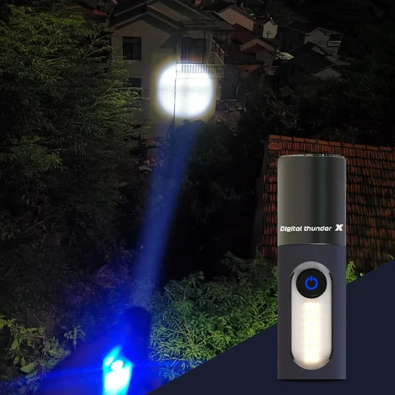 Mini linterna de luz fuerte portátil, llavero recargable por USB, luz de trabajo, linterna LED para acampar al aire libre, lámpara de antorcha impermeable