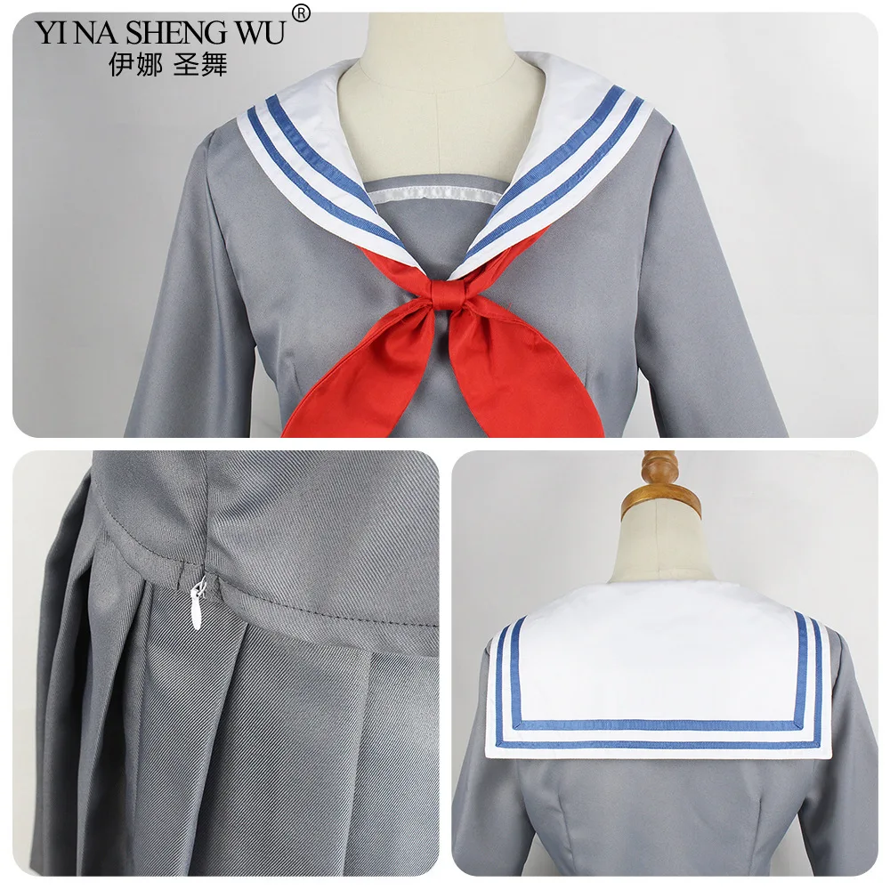 Cosplay JK Set uniforme Sekai Colore grigio Vestito Stage Feat Costume Anime coreano giapponese Cos Uniforme da marinaio Abbigliamento scolastico per ragazze