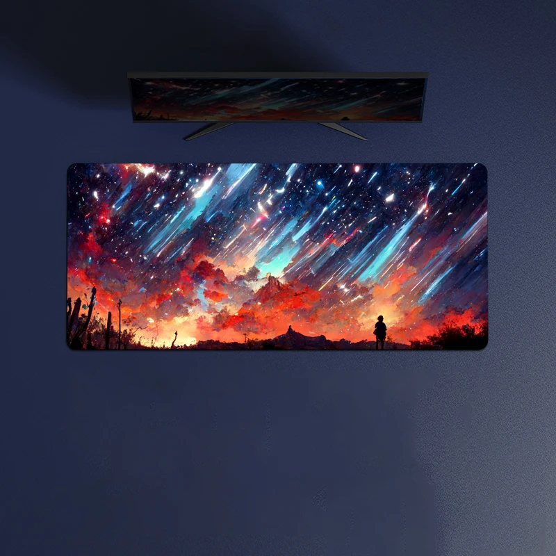

Anime Landscape Oil Painting Hd Anime Gaming Mouse Pad Rubber Anti-Slip Table Mat for Desk Keyboard Use