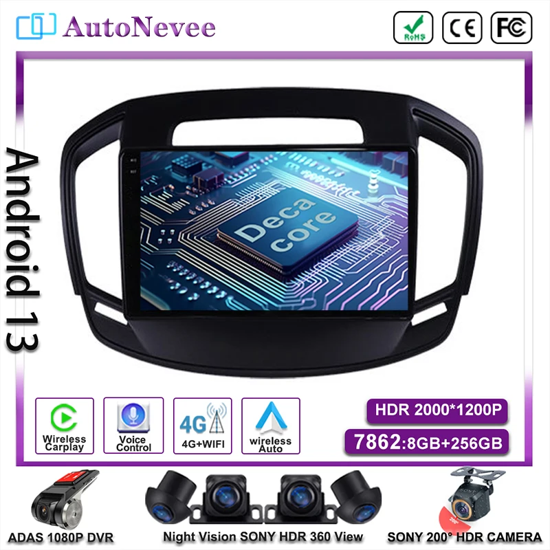 

Android 14 Multimedia Head Unit For Opel Insignia 2014 - 2017 Car Player GPS Stereo Auto Radio Navigation No 2din DVD BT