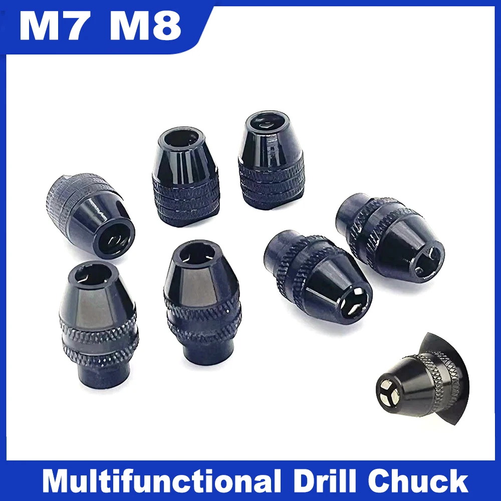 

Mini Multi Keyless Drill Chuck Adapter Collet ScrewDriverM7 M8 Quick Change Cartridge on Screw DriverThree-Jaw for Dremel