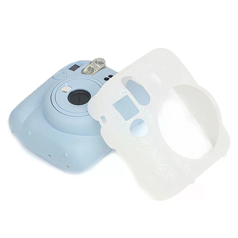 1Pc Silicone Instant Camera Case Dustproof Soft Shell -Proof Protective Cover for Instax Mini 12 Protective Cover