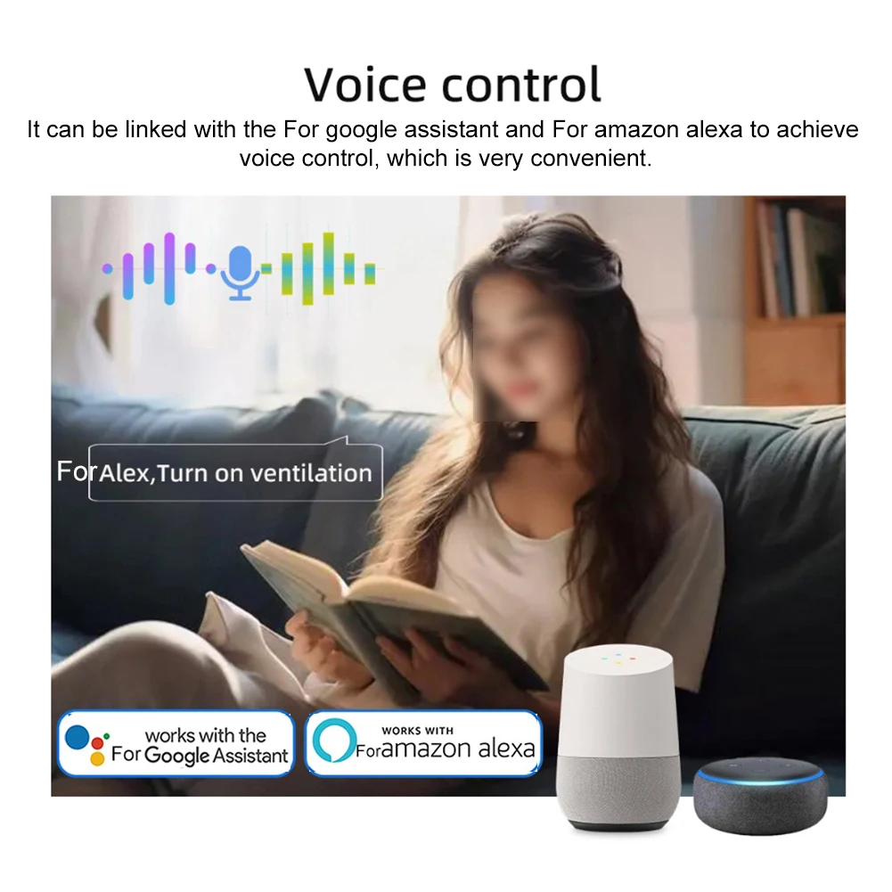 For Tuya Smart Temperature Switch with 1-Meter Sensor Cable and Compatibility with Google Assistant Voice Commands