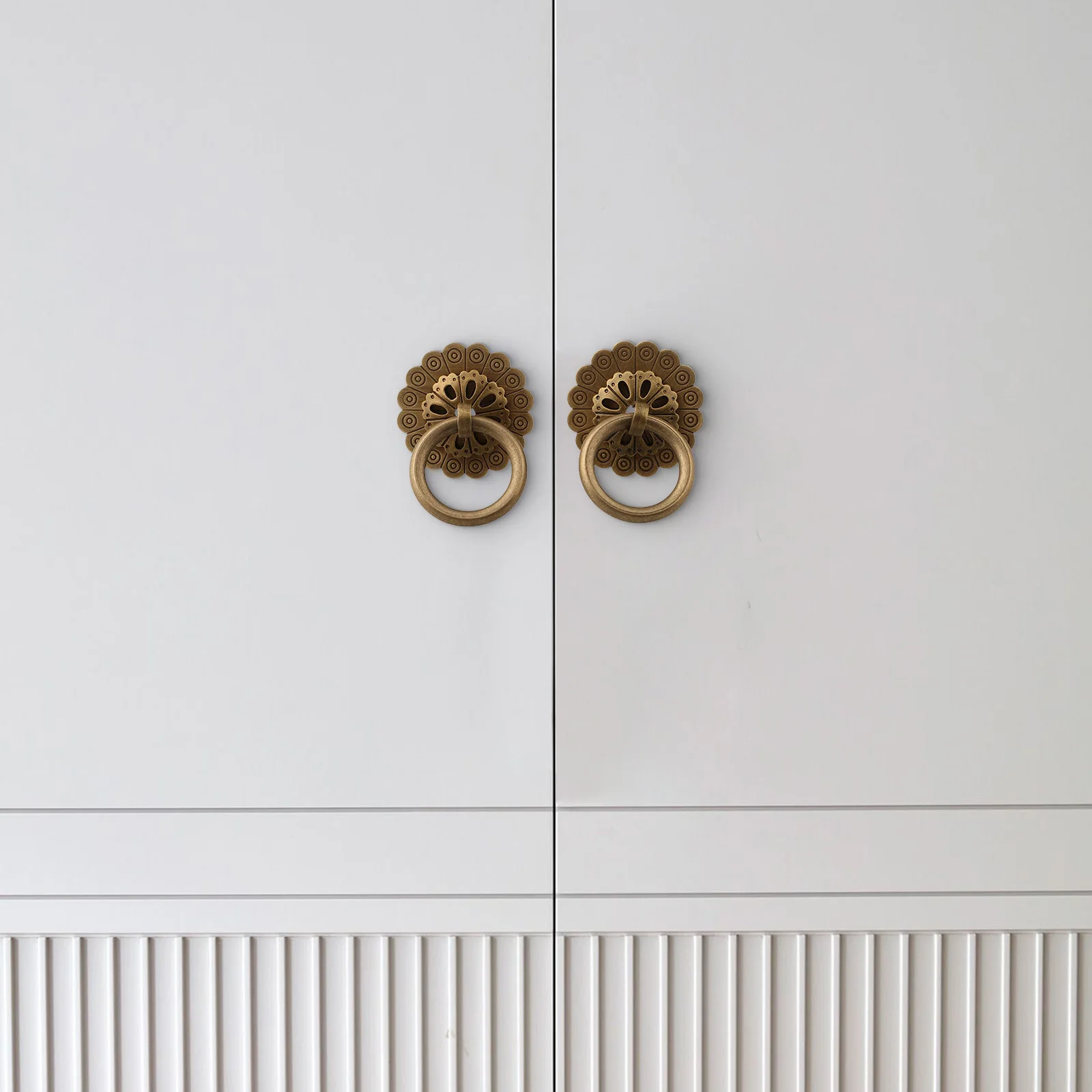 for mini Handle for pulls Antique Copper Handles For Home Decor 4 2 5cm Antique Handles Material Small Ring Diameter