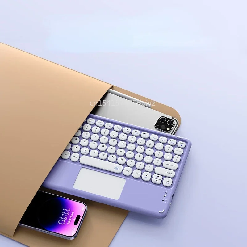 Teclado sem fio Bluetooth portátil com Touchpad, iPad, Xiaomi, Samsung, Huawei, Tablet, Android, IOS, Windows, 10"
