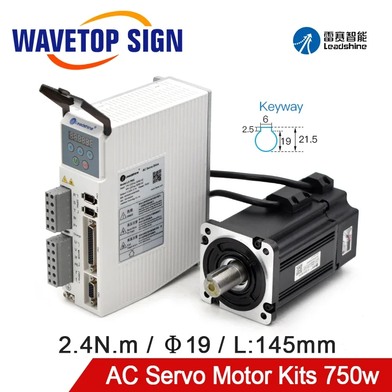 Leadshine High Voltage AC Servo Driver L5-750Z 750W + Servo Motor ACM8008M2H-B1-D-SS 750W