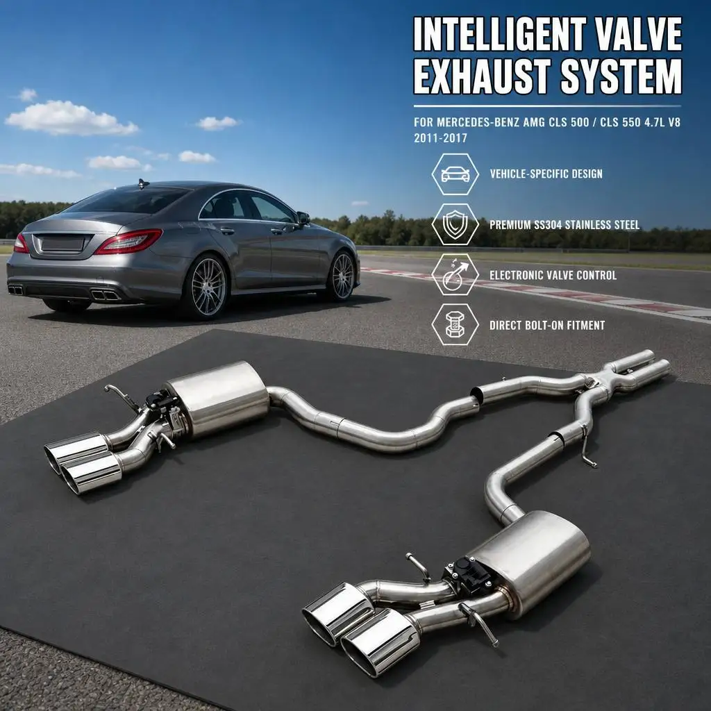 For Mercedes-BenzAMG CLS 500 / CLS 550 4.7L V8  2011-2017 SS304 Stainless Steel, High-performance cat Back Exhaust