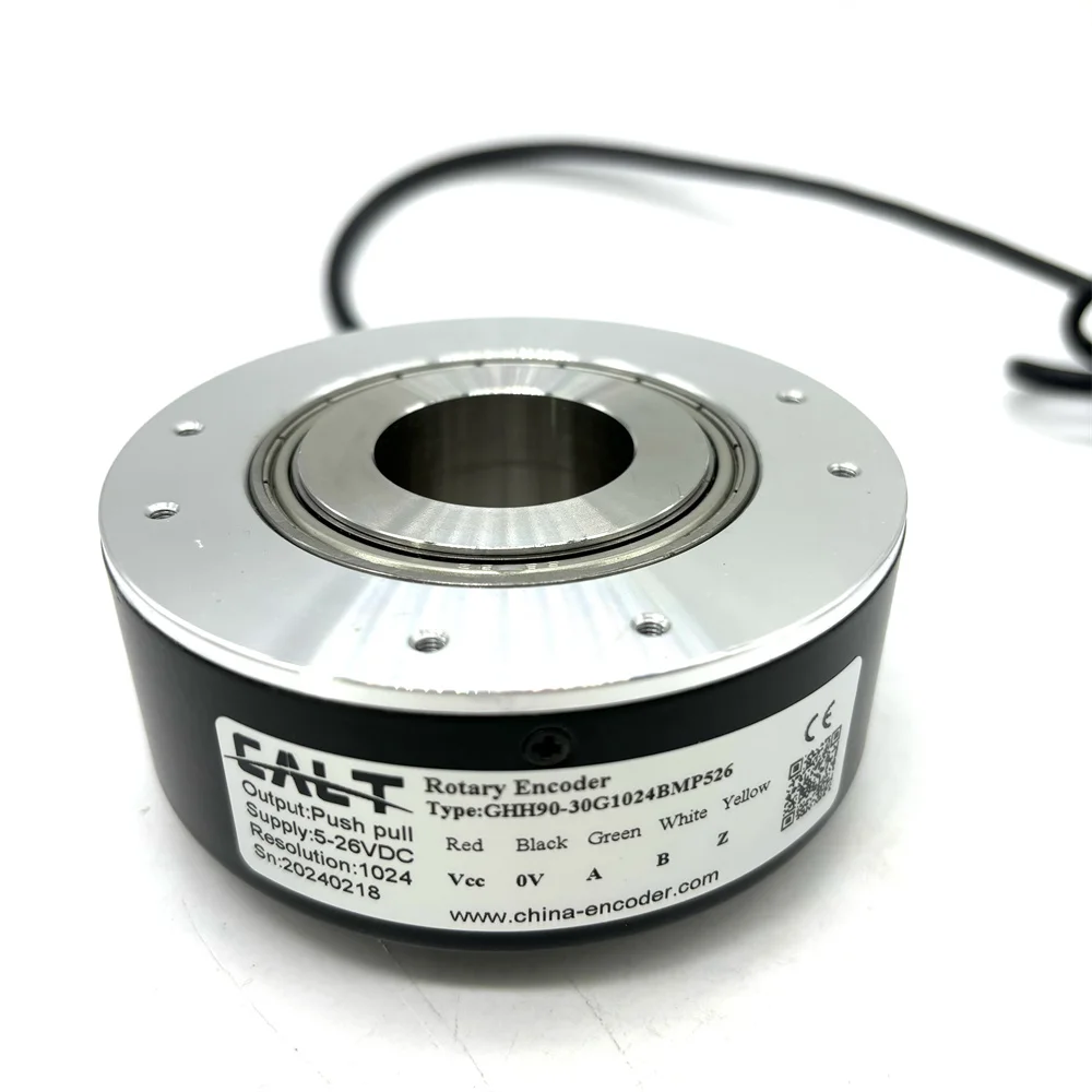 90mm outer size hollow encoder for lifting elevator GHH90 5V 5~26V voltage supply