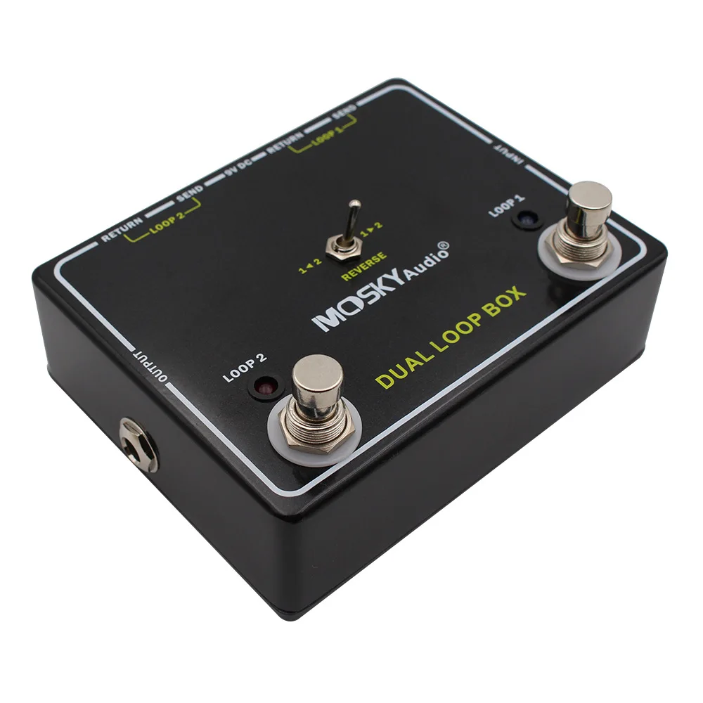 أداة MOSKYAUDIO DUAL LOOP BOX، مفتاح محدد ثنائي القناة، تسلسل قابل للتحويل #2
